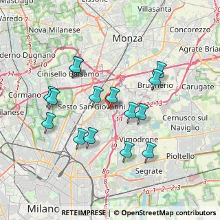 Mappa Via Catania, 20099 Sesto San Giovanni MI, Italia (3.52333)