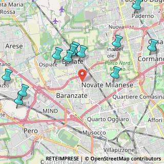 Mappa Via Maria Curie, 20026 Novate Milanese MI, Italia (2.5)