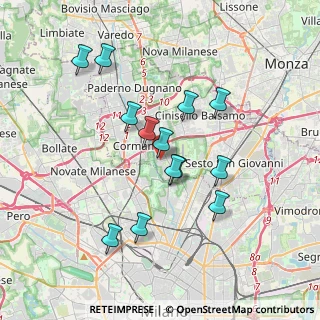 Mappa Piazza Martiri della Libertà, 20091 Bresso MI, Italia (3.28692)