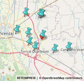 Mappa Via degli Ippocastani, 36040 Torri di Quartesolo VI, Italia (3.57818)