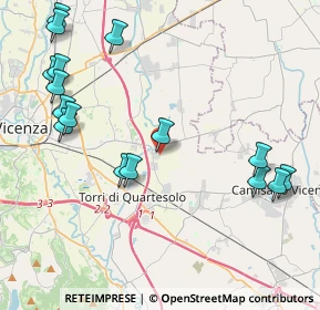 Mappa Via degli Ippocastani, 36040 Torri di Quartesolo VI, Italia (5.01125)