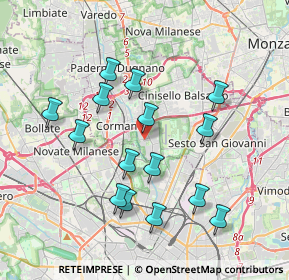 Mappa Via Camillo Benso Conte di Cavour, 20091 Bresso MI, Italia (3.65867)