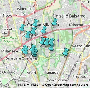 Mappa Via Camillo Benso Conte di Cavour, 20091 Bresso MI, Italia (1.32824)