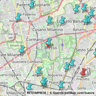Mappa Via Filippo Corridoni, 20091 Bresso MI, Italia (3.333)