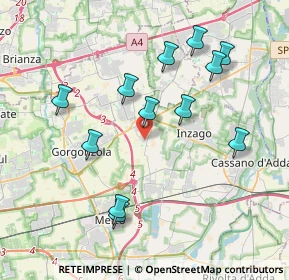 Mappa Via Guglielmo Marconi, 20060 Bellinzago Lombardo MI, Italia (3.88083)