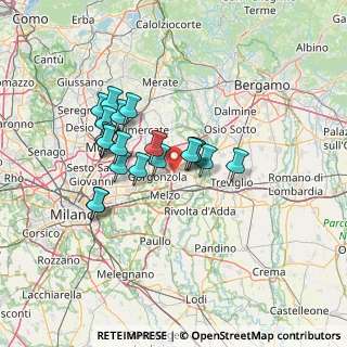 Mappa Via Guglielmo Marconi, 20060 Bellinzago Lombardo MI, Italia (11.2525)