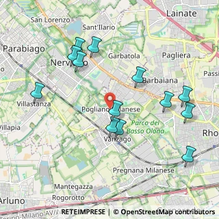 Mappa Via F. Filzi, 20010 Pogliano Milanese MI, Italia (2.11231)