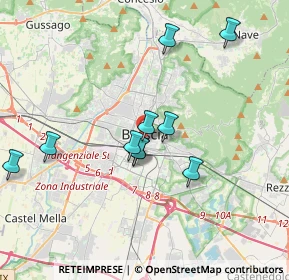 Mappa Via Annibale Calini, 25121 Brescia BS, Italia (3.85727)