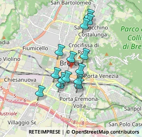 Mappa Via Annibale Calini, 25121 Brescia BS, Italia (1.38214)