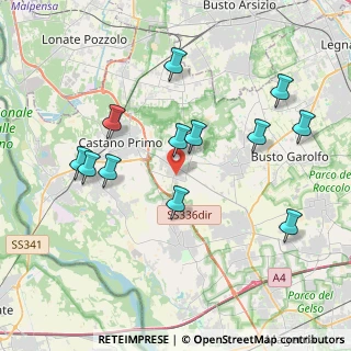 Mappa SP per Cuggiono, 20010 Buscate MI, Italia (3.9775)