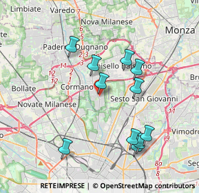 Mappa Via del Molino, 20091 Bresso MI, Italia (3.69455)