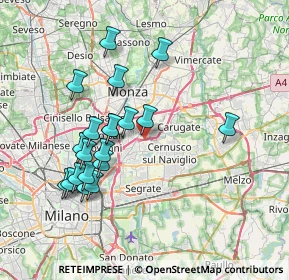 Mappa Via Cava Rossa, 20093 Cologno Monzese MI, Italia (7.1845)