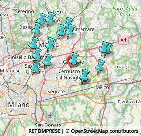 Mappa Via Pasubio, 20063 Cernusco sul Naviglio MI, Italia (7.05765)