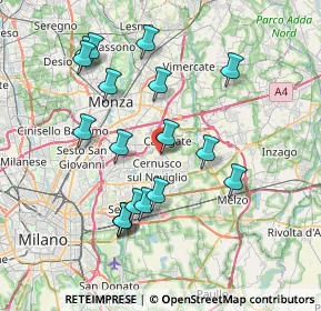 Mappa Via Pasubio, 20063 Cernusco sul Naviglio MI, Italia (7.50444)