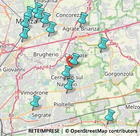 Mappa Via Pasubio, 20063 Cernusco sul Naviglio MI, Italia (4.905)