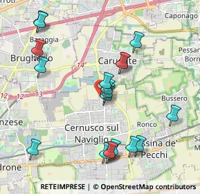 Mappa Via Pasubio, 20063 Cernusco sul Naviglio MI, Italia (2.10474)