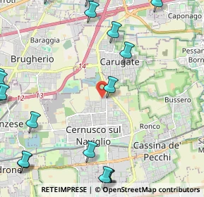 Mappa Via Pasubio, 20063 Cernusco sul Naviglio MI, Italia (3.3285)