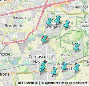 Mappa Via Pasubio, 20063 Cernusco sul Naviglio MI, Italia (2.29455)
