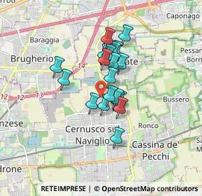 Mappa Via Pasubio, 20063 Cernusco sul Naviglio MI, Italia (1.1655)