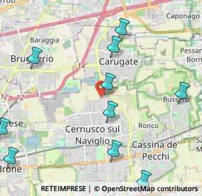 Mappa Via Pasubio, 20063 Cernusco sul Naviglio MI, Italia (2.77273)