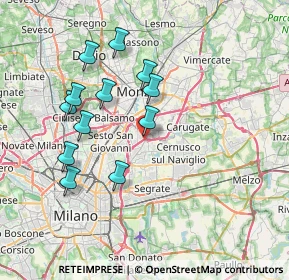Mappa Via Ovidio, 20093 Cologno Monzese MI, Italia (7.04167)
