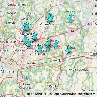 Mappa Via Sandro Pertini, 20060 Bussero MI, Italia (6.89067)