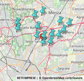 Mappa Via Emilio Caldara, 20099 Sesto San Giovanni MI, Italia (3.09357)