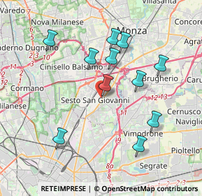 Mappa Via Emilio Caldara, 20099 Sesto San Giovanni MI, Italia (3.63091)