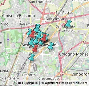 Mappa Via Emilio Caldara, 20099 Sesto San Giovanni MI, Italia (0.9835)