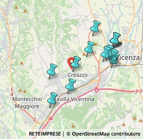 Mappa Via S. Ulderico, 36051 Creazzo VI, Italia (3.775)