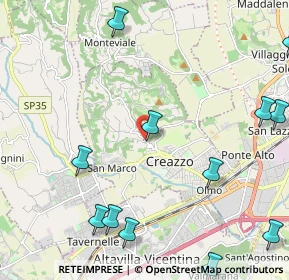 Mappa Via S. Ulderico, 36051 Creazzo VI, Italia (2.95083)