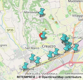 Mappa Via S. Ulderico, 36051 Creazzo VI, Italia (2.23)