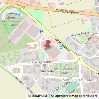 Mappa C.C. Rho Center - Via Capuana, 126 ang, Corso Europa, 20017 Rho MI, Italia, 20017 Rho, Milano (Lombardia)