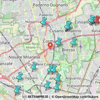 Mappa Via Luigi Bizzozzero, 20032 Cormano MI, Italia (2.93625)