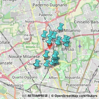 Mappa Via Angelo Bizzozero, 20032 Cormano MI, Italia (1.233)