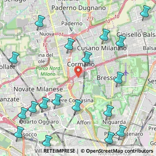 Mappa Via Angelo Bizzozero, 20032 Cormano MI, Italia (3.09667)