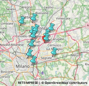Mappa Via Tolmezzo, 20093 Cologno Monzese MI, Italia (5.54)
