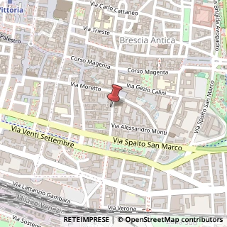 Mappa Via Francesco Crispi, 18, 25121 Brescia, Brescia (Lombardia)