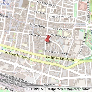 Mappa Via Francesco Crispi, 23, 25121 Brescia, Brescia (Lombardia)