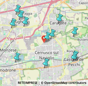 Mappa Via Vittorio Bachelet, 20063 Cernusco sul Naviglio MI, Italia (2.38083)