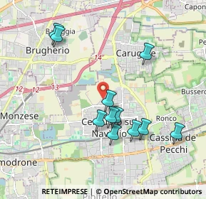 Mappa Via Vittorio Bachelet, 20063 Cernusco sul Naviglio MI, Italia (1.86)