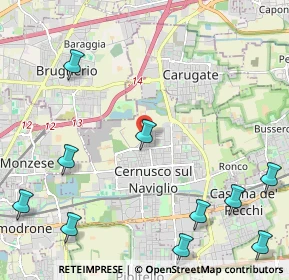 Mappa Via Vittorio Bachelet, 20063 Cernusco sul Naviglio MI, Italia (3.08818)