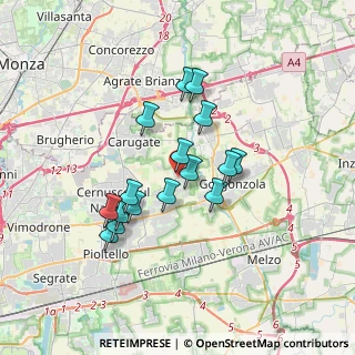 Mappa Via Giacomo Leopardi, 20060 Bussero MI, Italia (2.88688)