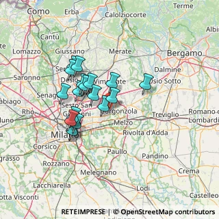 Mappa Via Giacomo Leopardi, 20060 Bussero MI, Italia (11.17556)