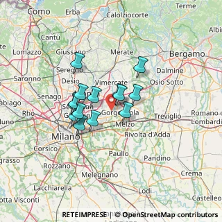 Mappa Via Giacomo Leopardi, 20060 Bussero MI, Italia (9.57143)