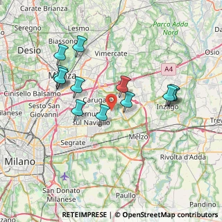 Mappa Via Giacomo Leopardi, 20060 Bussero MI, Italia (7.16923)