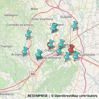 Mappa Viale Risorgimento, 36051 Creazzo VI, Italia (6.385)