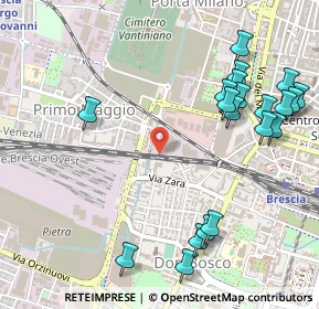 Mappa Via Dalmazia, 25126 Brescia BS, Italia (0.6335)