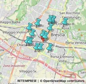 Mappa Via Dalmazia, 25126 Brescia BS, Italia (1.254)
