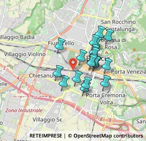 Mappa Via Dalmazia, 25126 Brescia BS, Italia (1.28421)